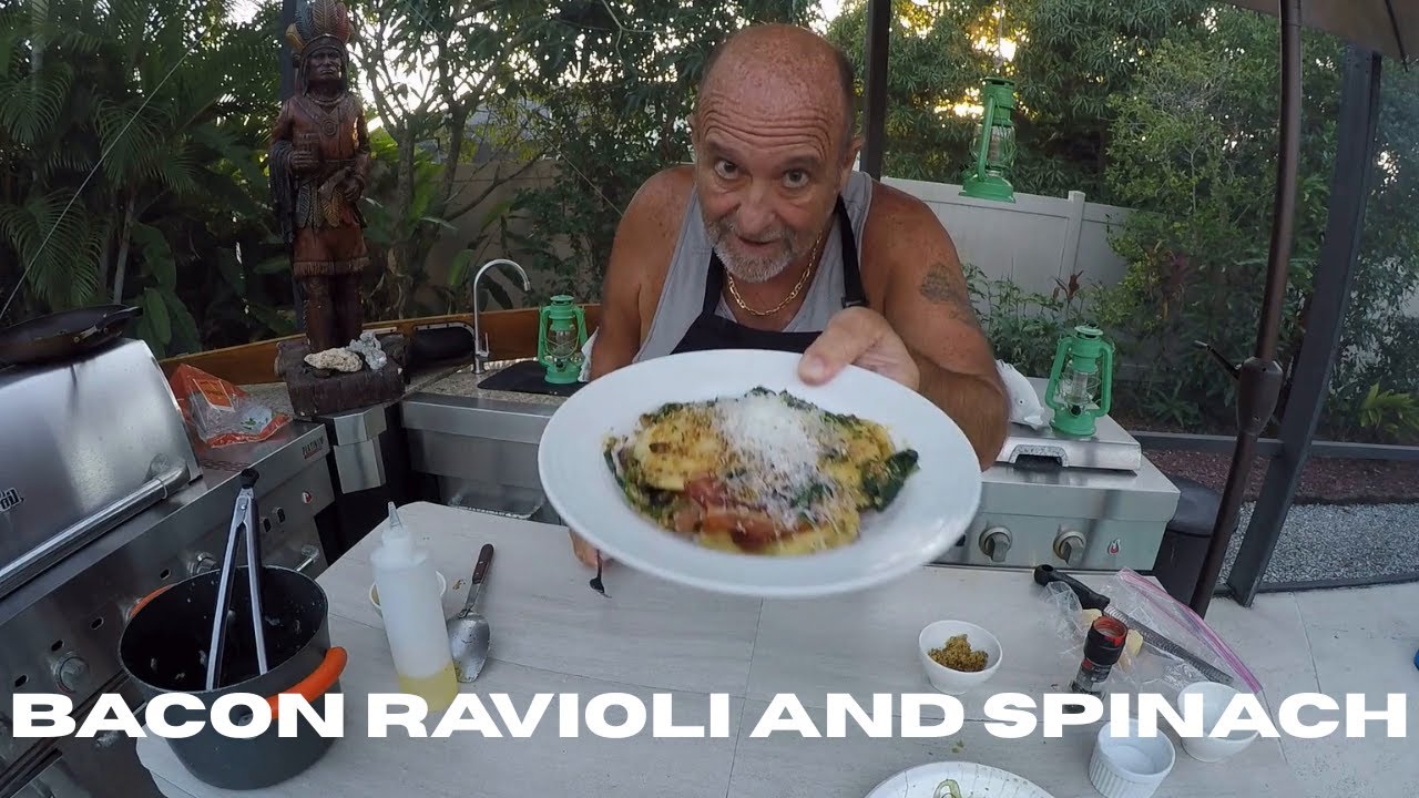 BACON RAVIOLI WITH SPINACH / COOKING WITH STEVEARINO