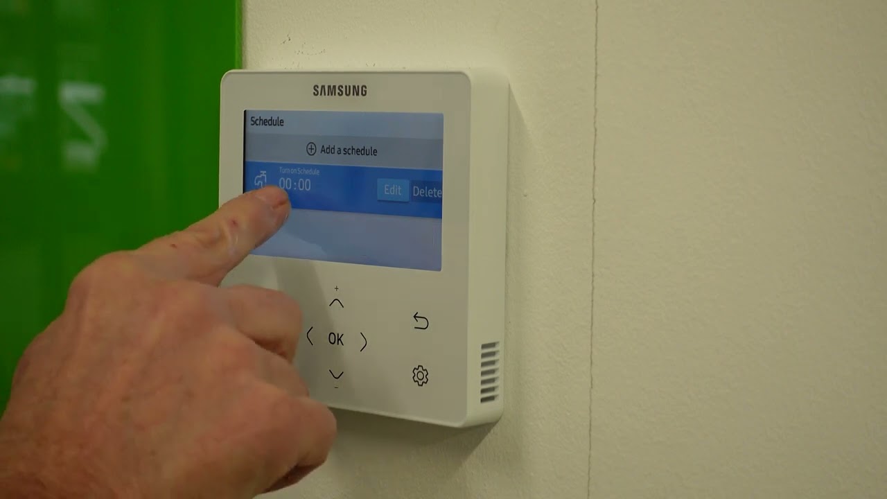 Setting Up Schedule Samsung Heat Pump Controller