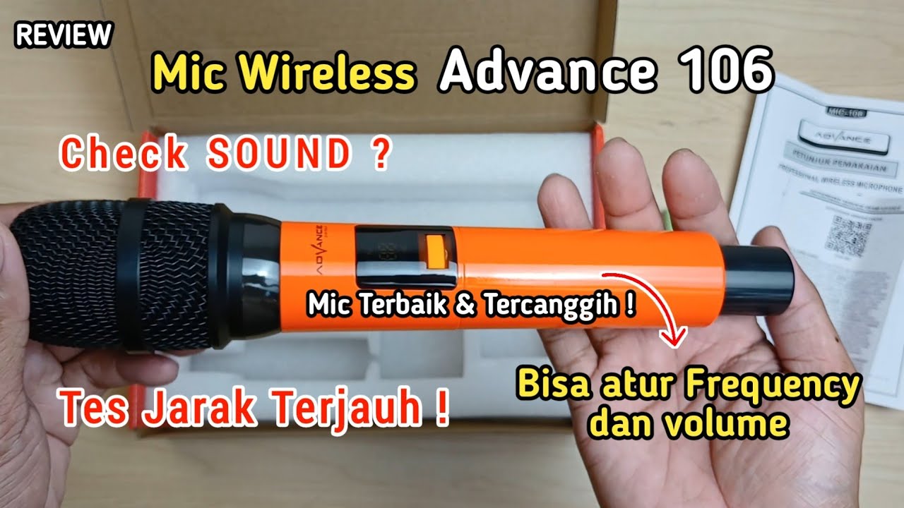Review Lengkap Mic Wireless Advance 106 Terbaru