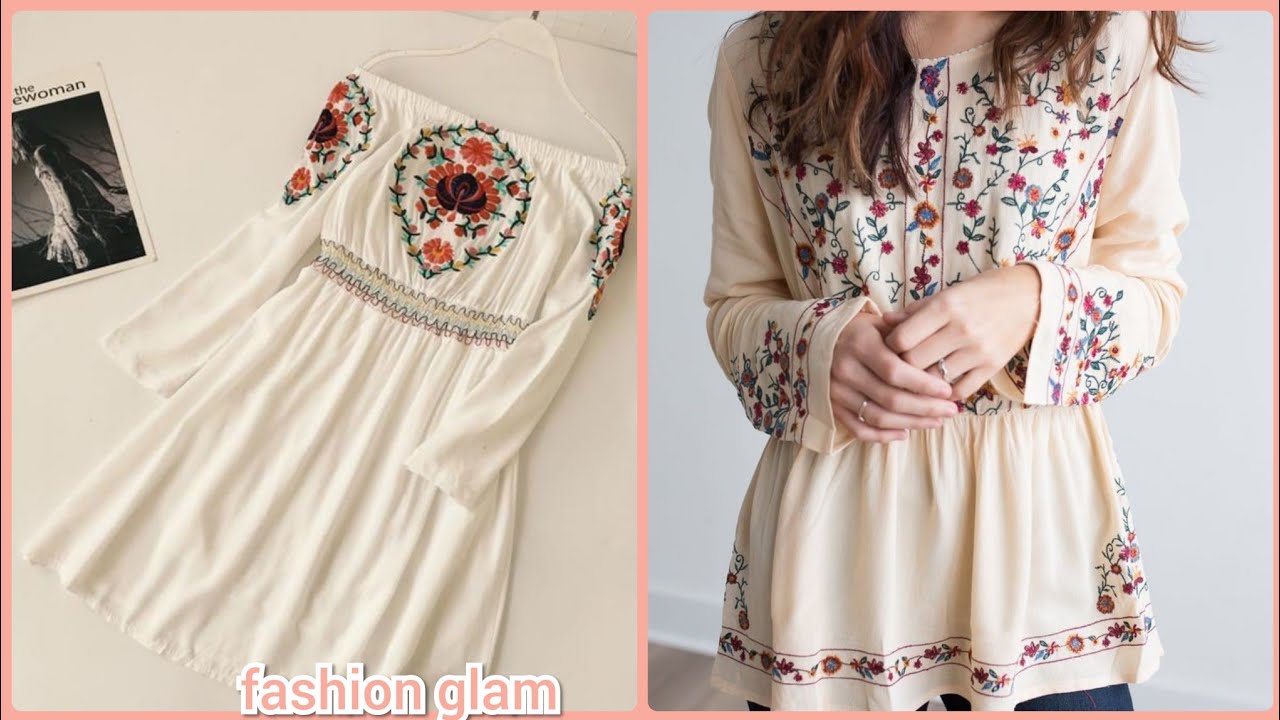 embroidered tunic top/embroidered shirts/embroidered long blouse/summer casual outfits