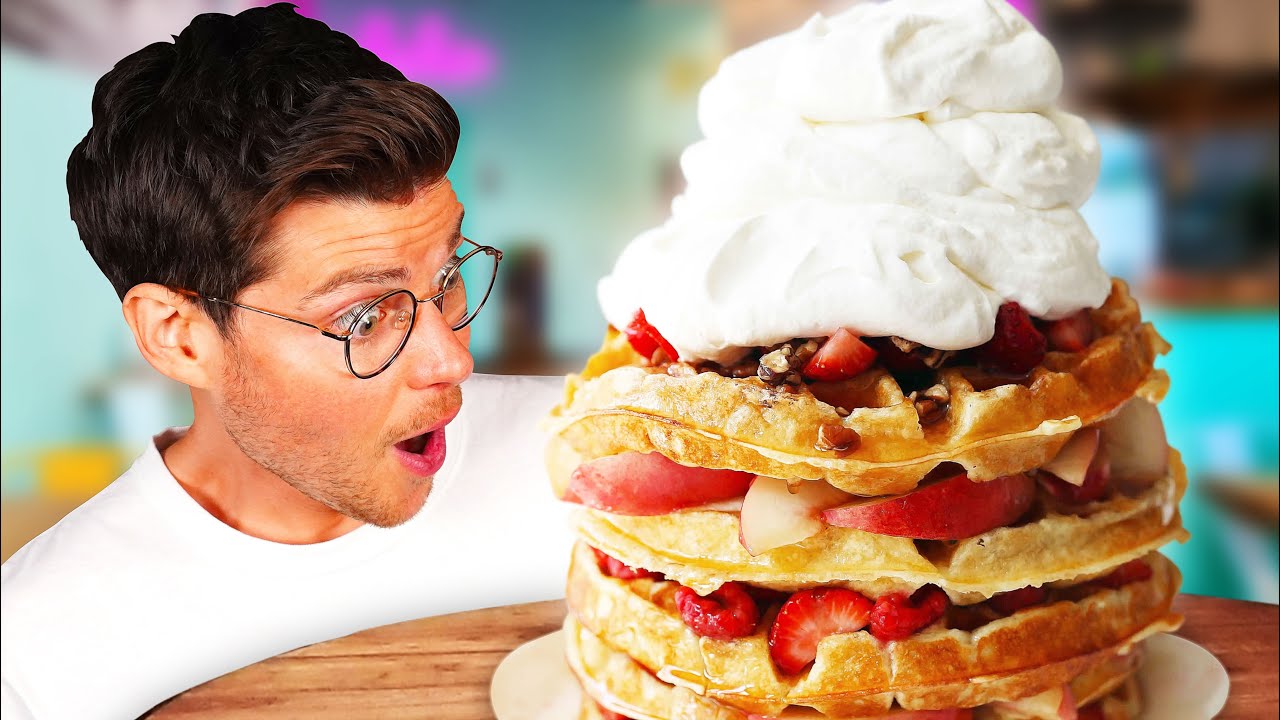 We Tried Making THE ULTIMATE WAFFLE! *challenge*