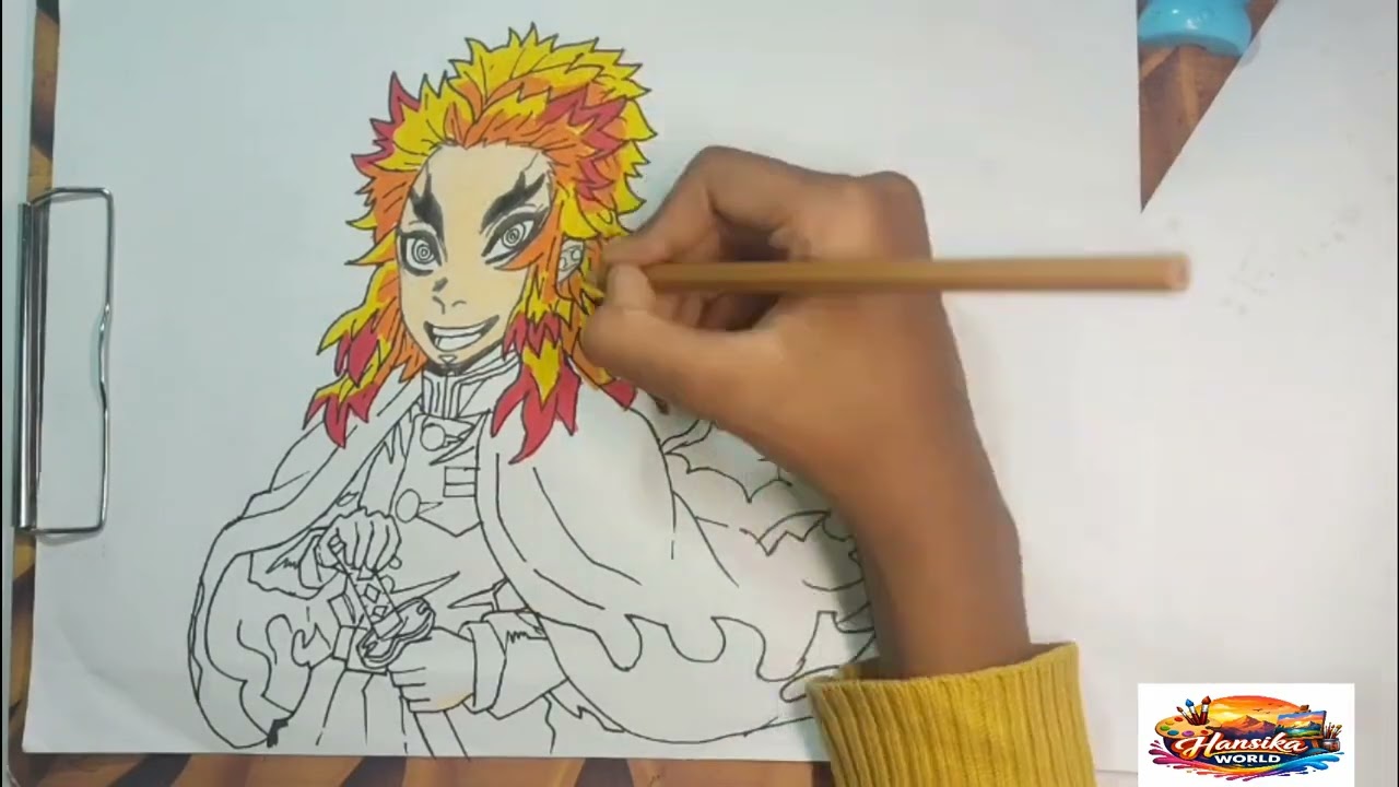 How to Draw Rengoku | Full Detailed Pencil Drawing