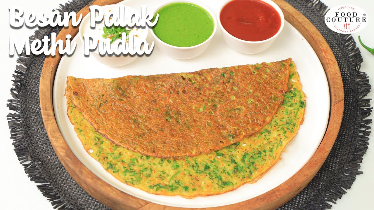 Besan Palak Methi Pudla | Evening Healthy Snack Recipe | Chetna Patel Recipes