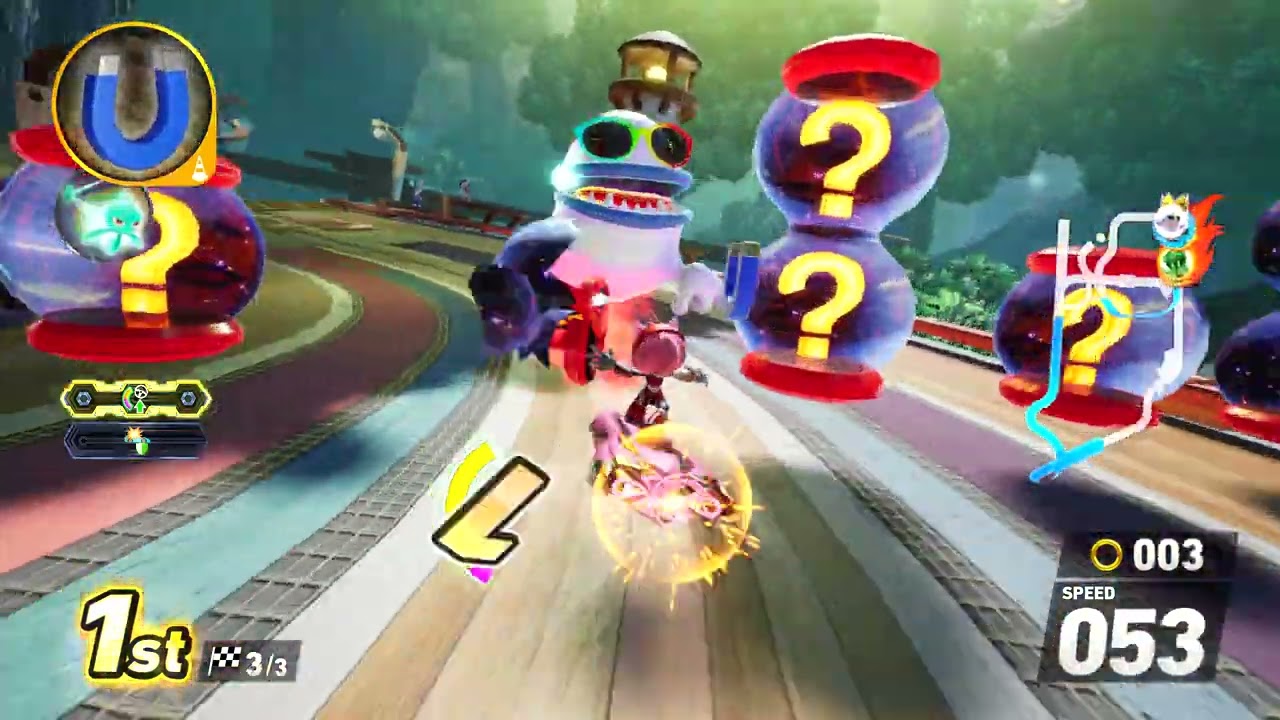 Sonic Racing CrossWorlds - Rusty Rose gameplay in Aqua Forest