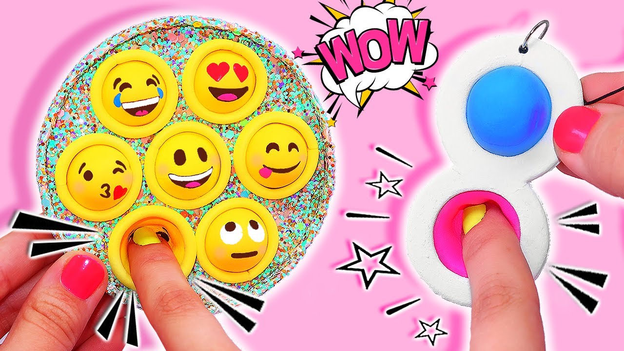 💥😍🎉DIY: Haz tu propio ¡¡POP IT!! casero de EMOJIS y LLAVERO Antiestrés ¡Estalla BURBUJAS infinitas!