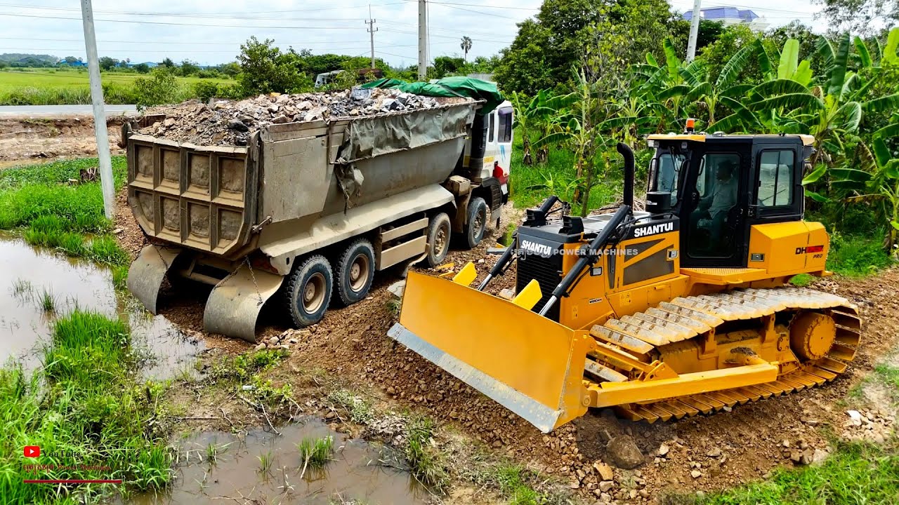 Hot NEW Dozer ARRIVES at Start Project!​ Delete This Large Surface Soils & Modern Shantui HD17C3 POR