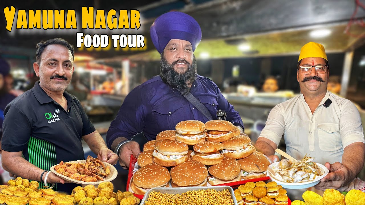 Best Street Food of Yamunanagar EP -02😍 Pakode ,  Brijwasi Chaat , Variety of Burger