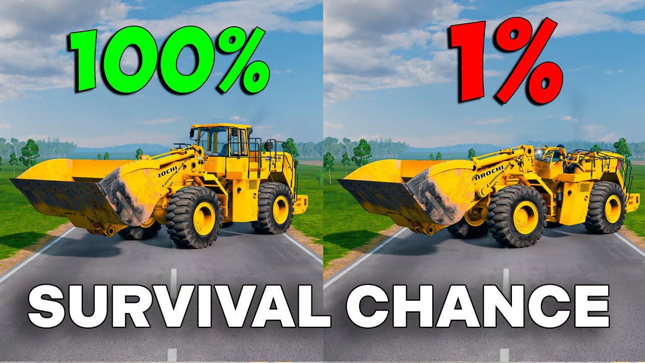 Realistic Extreme Survival Chance Crashes (With Speedometer) | BeamNG.drive #13