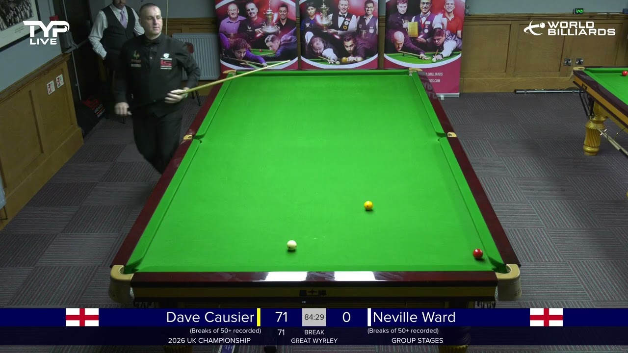 Dave Causier v Neville Ward | Group Stages | 2026 UK Championship | Landywood Snooker Club