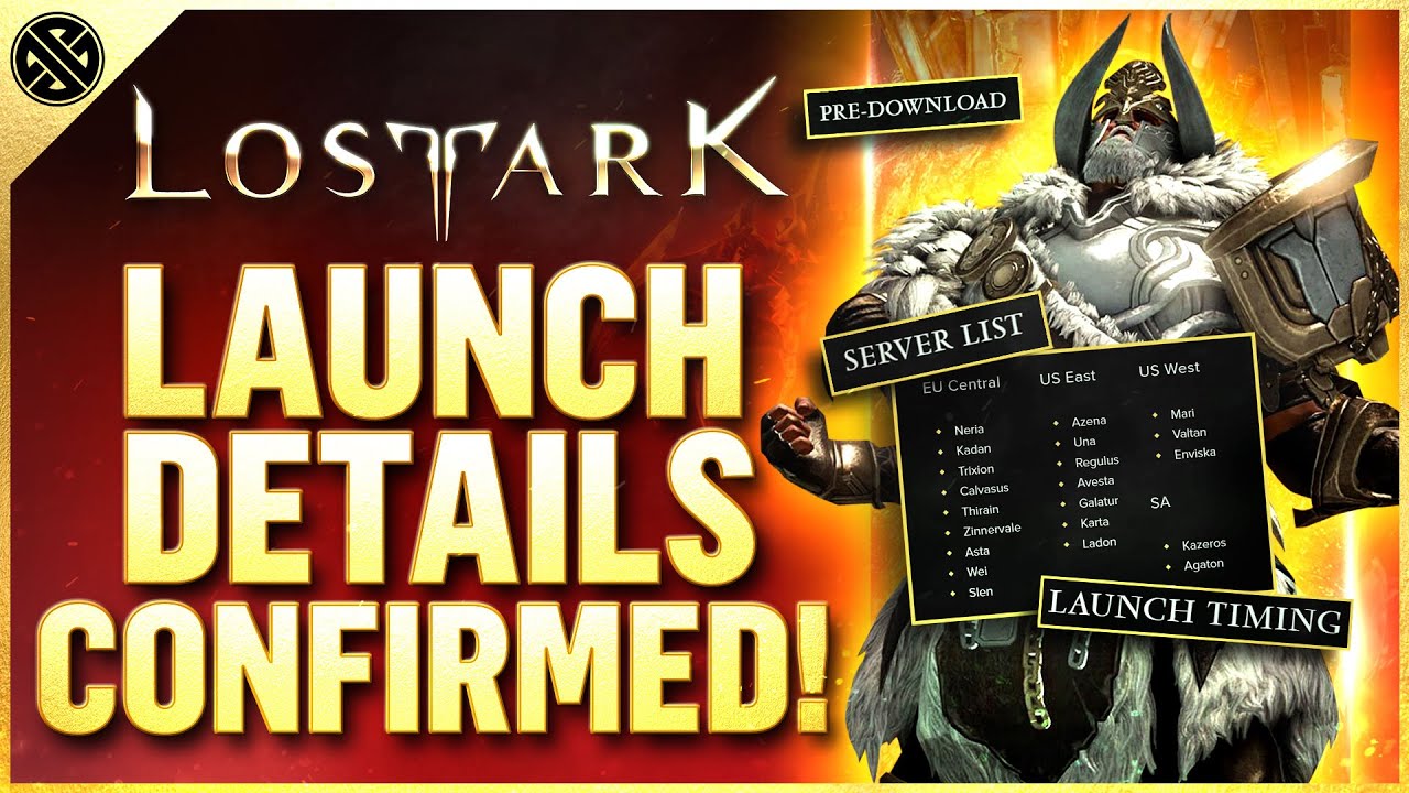 Lost Ark - Official Launch Details Revealed | Server List, Start Times, Platinum Skins Showcase