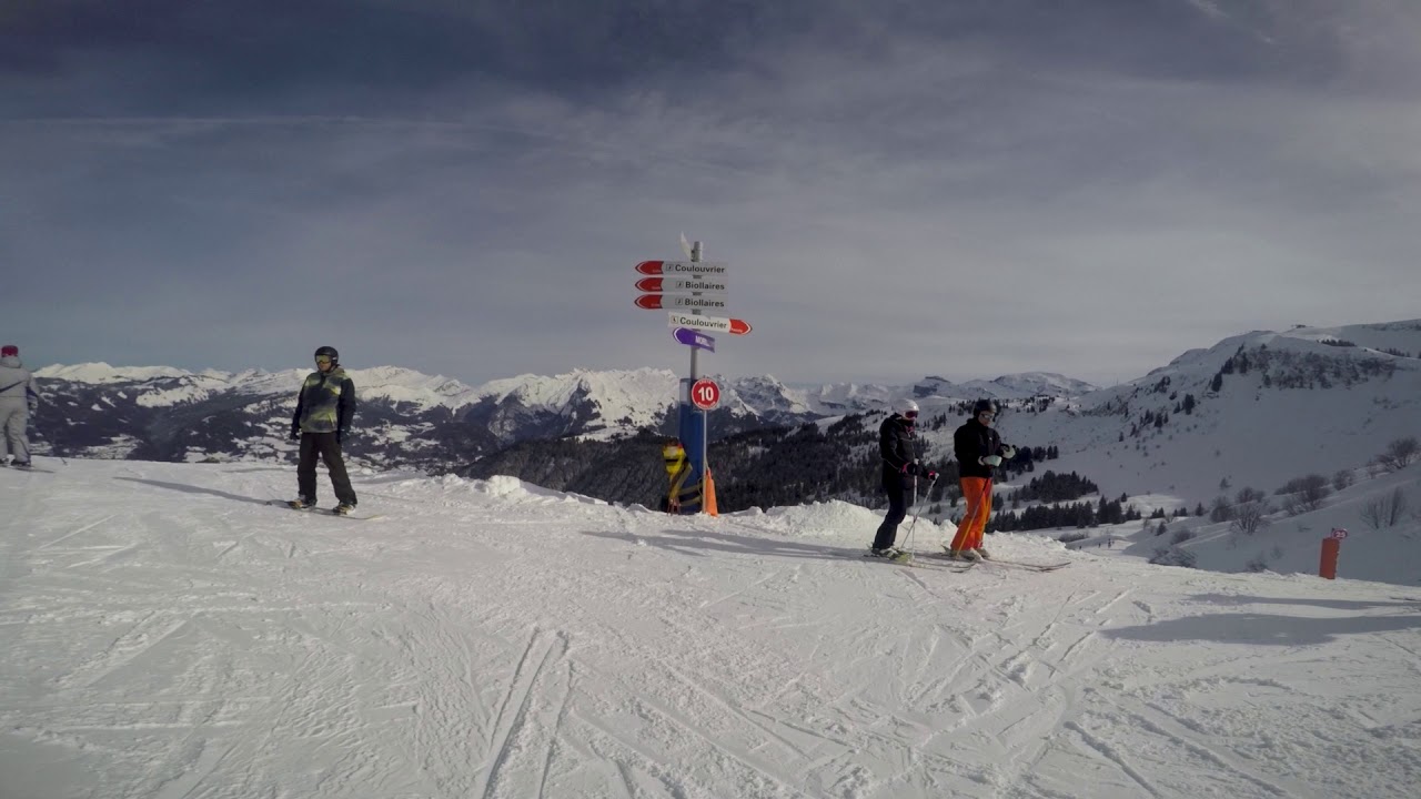 Perce Niege to l'arette to les chars   blue runs. Grand Massif. Feb2019.