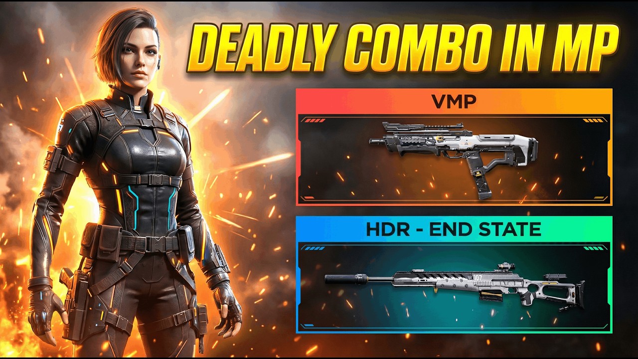 Deadly Combo in MP 🔥 VMP + HDR End State Best Loadout | CODM Multiplayer Domination