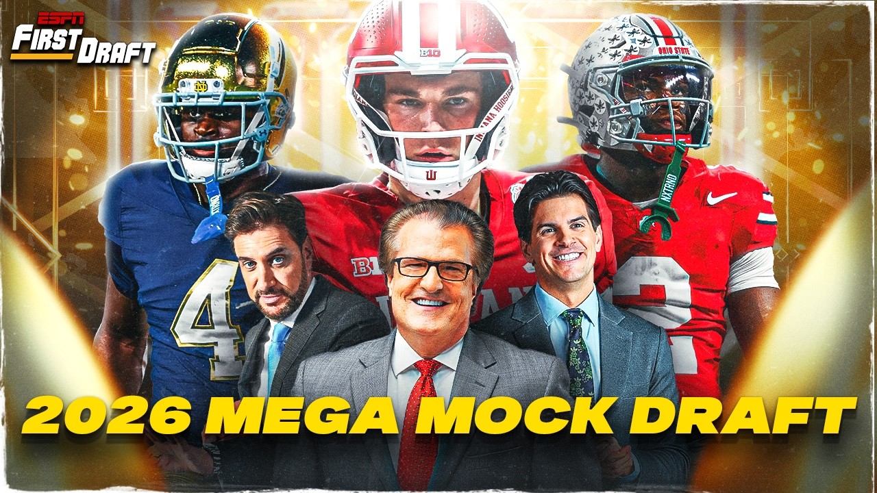 🚨2026 MEGA MOCK DRAFT🚨 w/Mel Kiper, Field Yates & Greeny! | First Draft 🏈