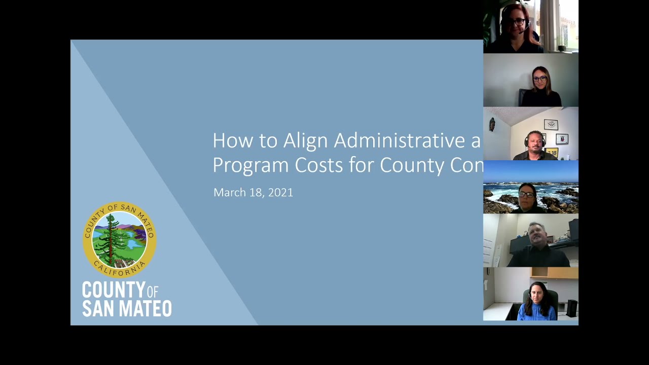 Training on How to Align Program Costs and Administrative Costs For County Contracts