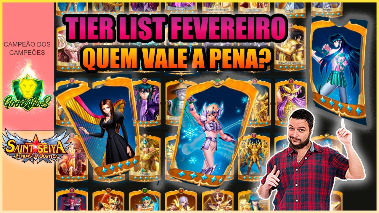 TIER LISTE LENDAS DA JUSTIÇA - FEVEREIRO - QUEM VALE A PENA?