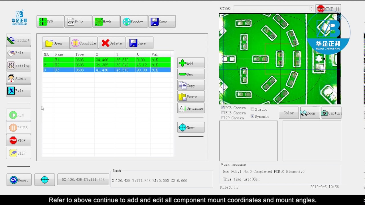 Step 3 PCB Original File Export CSV Coordinates or Manually Edit CSV Coordinates