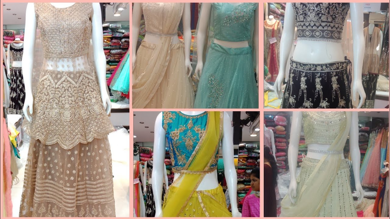 Exclusive Designer wear wedding collection lehengas,crop tops/ Bollywood style/Dilsukhnagar shopping