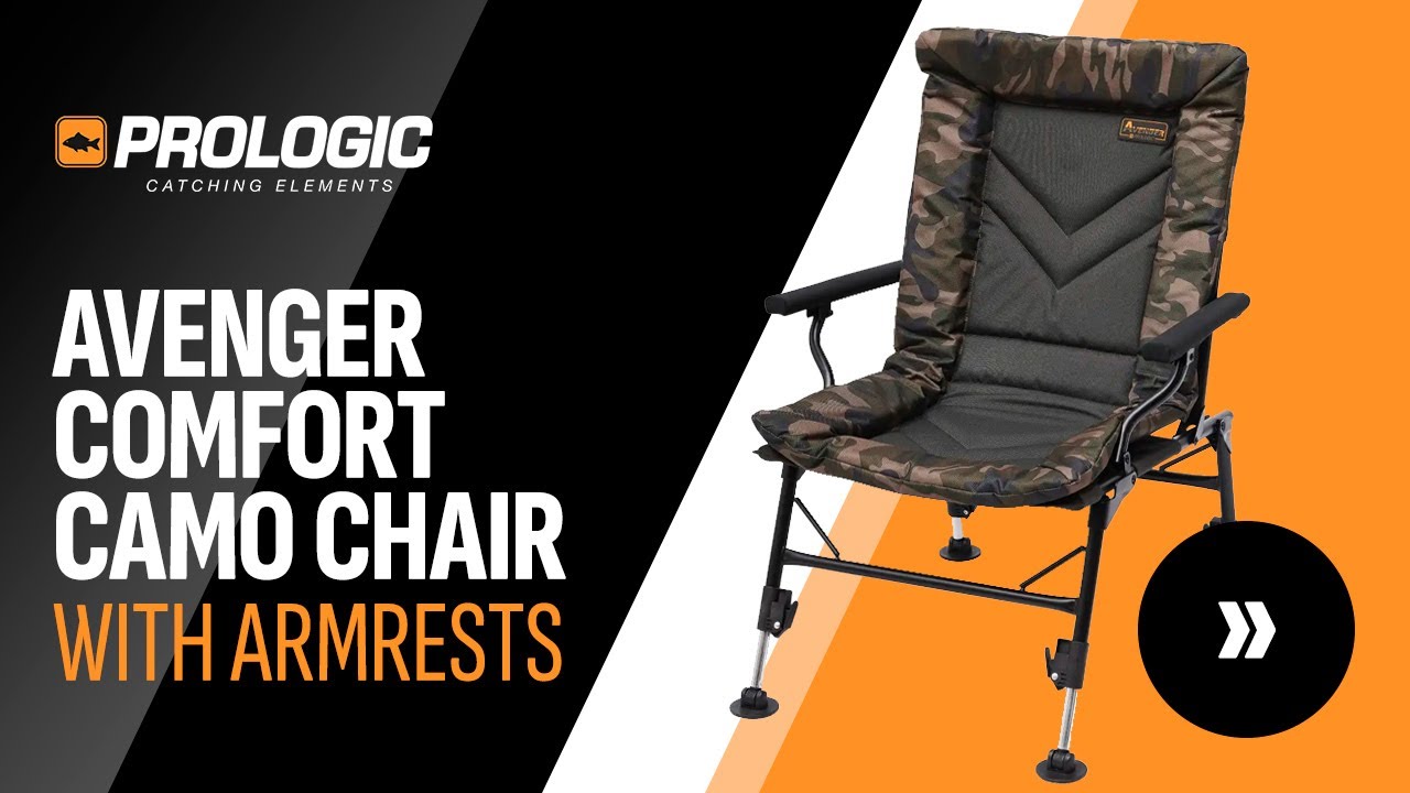 Fotel karpiowy - Prologic Avenger Comfort Camo Chair With Armrests