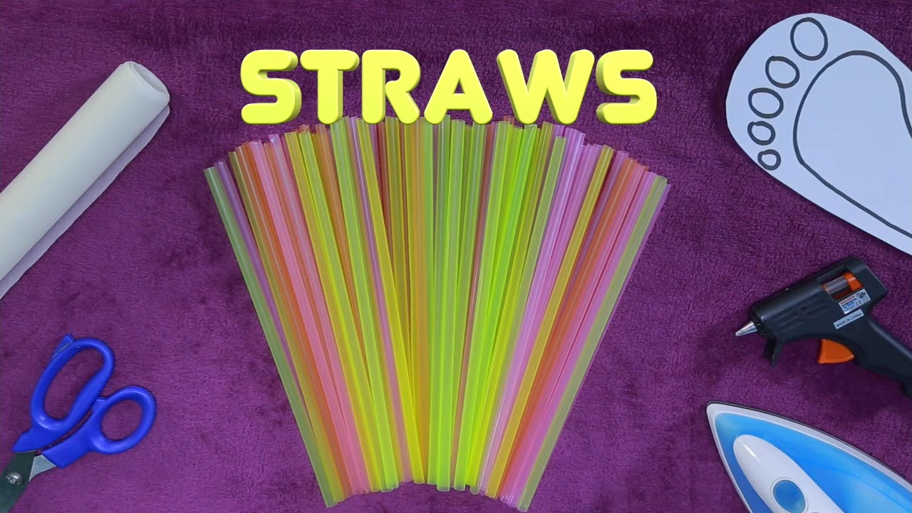 DIY |  Plastic Straw Slippers