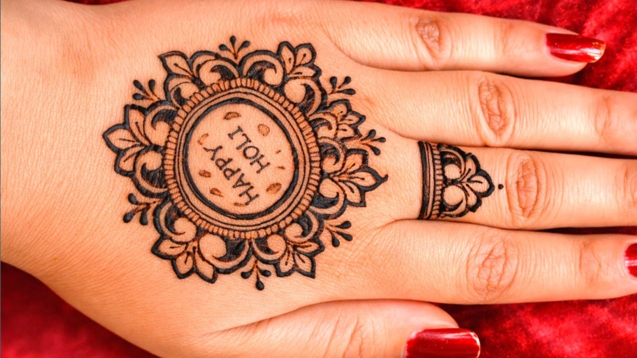 Holi Special Mandala Mehndi Design 2026 💛Easy & Beautiful Mehndi Tutorial | Step by Step Holi Mehndi