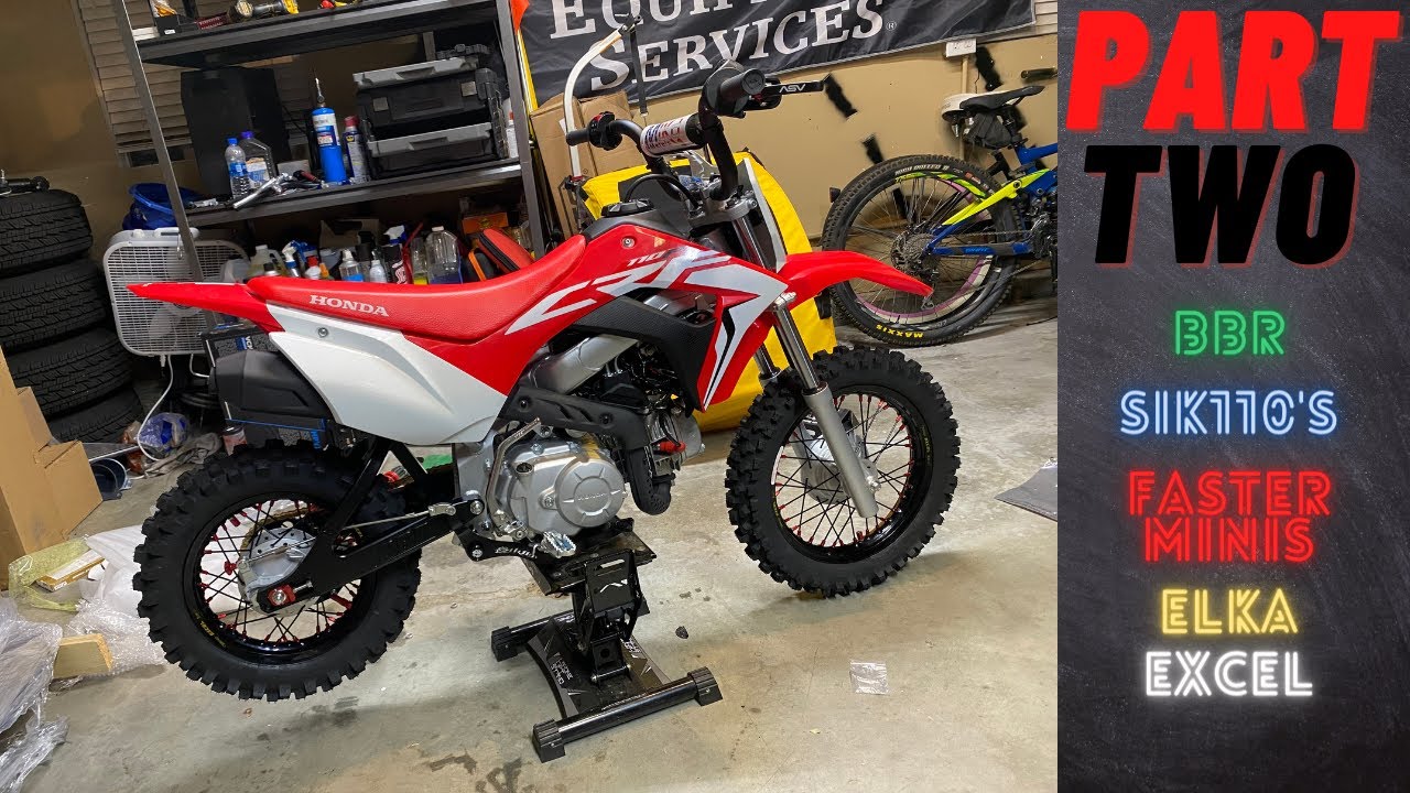 Building MY DREAM Honda CRF 110 with BBR Sik110 Excel Elka Fast Minis parts