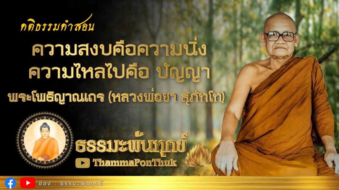 ความสงบคือความนิ่ง ความไหลไป คือ ปัญญา : ฟังธรรมะ หลวงพ่อชา สุภทฺโท วัดหนองป่าพง #ธรรมะ #ฟังธรรมะ