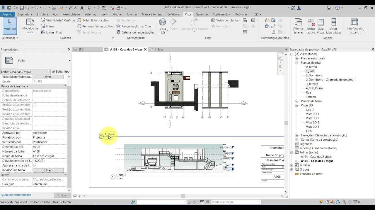 REVIT 2022 - AULA 78 - IMPRESSÕES