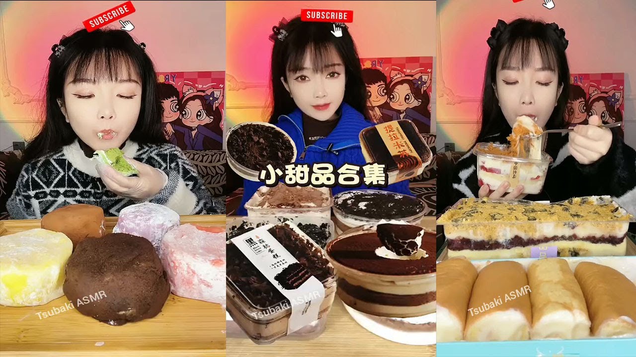 ASMR CREPE CAKE || Chinese Dessert Mukbang || REAL SOUND