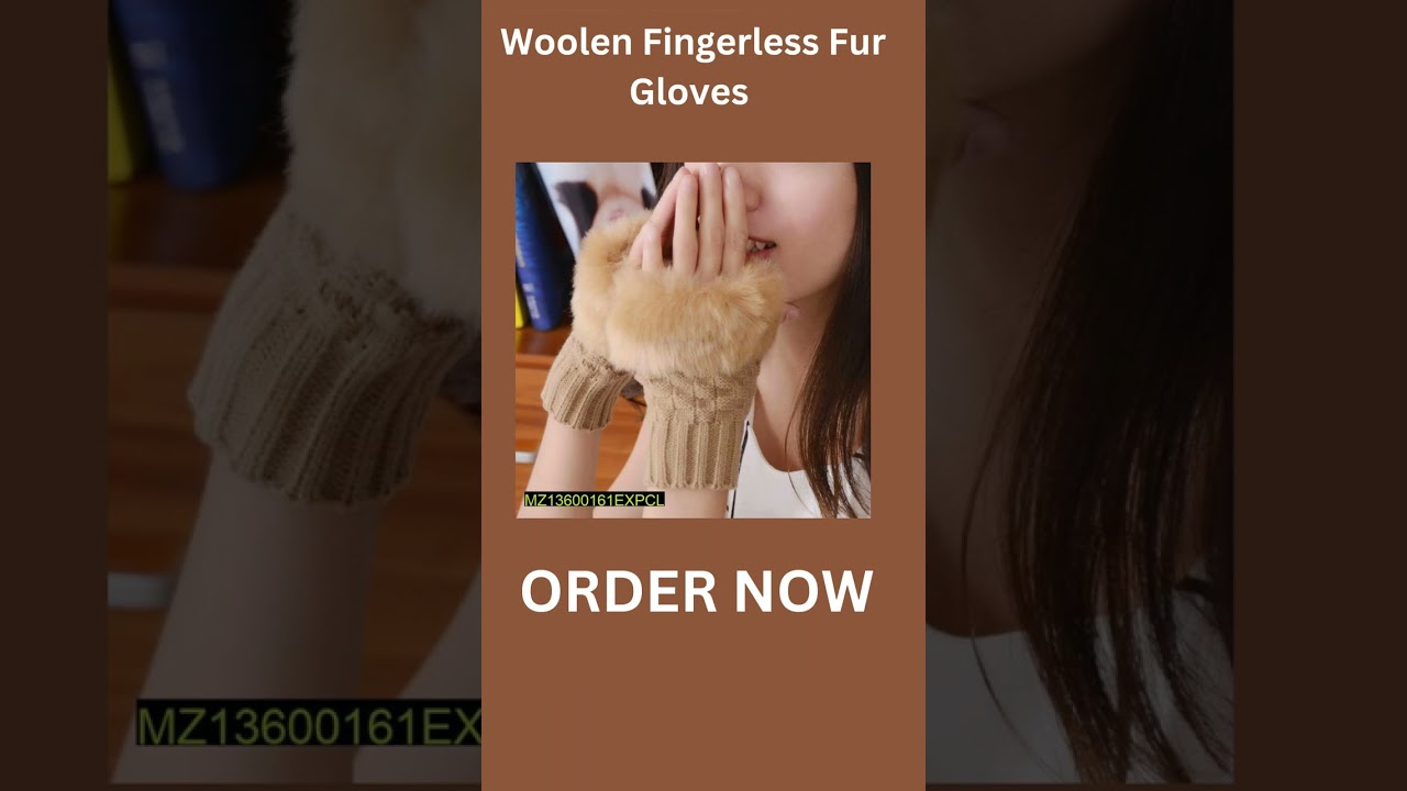 Best Woolen Fingerless Fur Gloves | fingerless gloves for winter