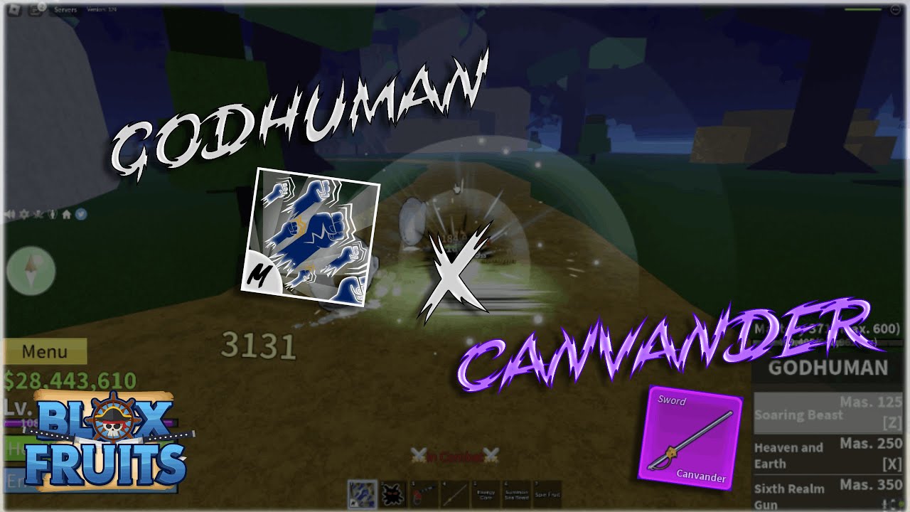 Godhuman + Canvander | One Shot Combo | Blox Fruits