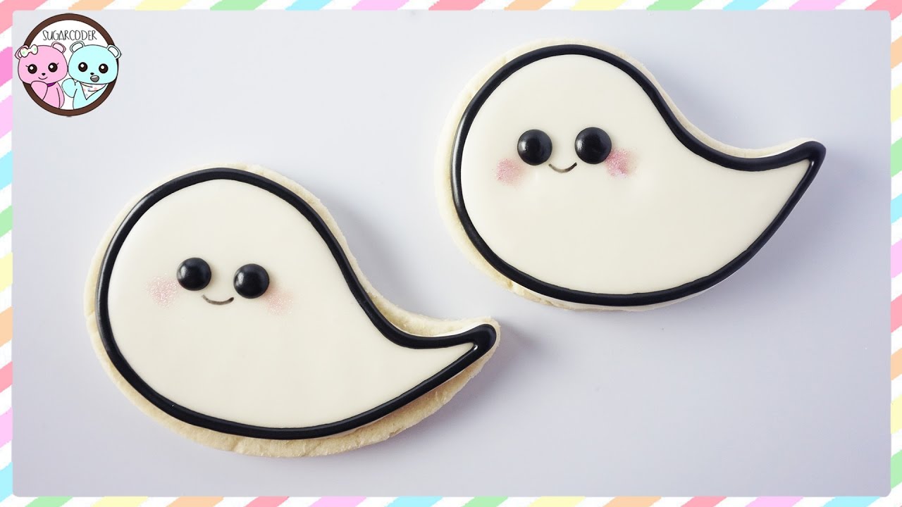GHOST COOKIES, HALLOWEEN COOKIES - SUGARCODER