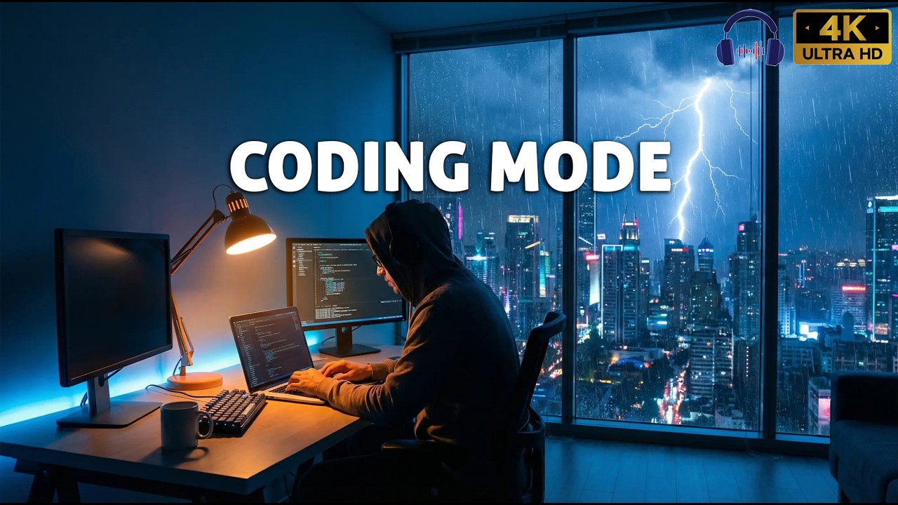 3 Hours Dark Focus Music for Night Work & Coding | Deep Ambient Concentration