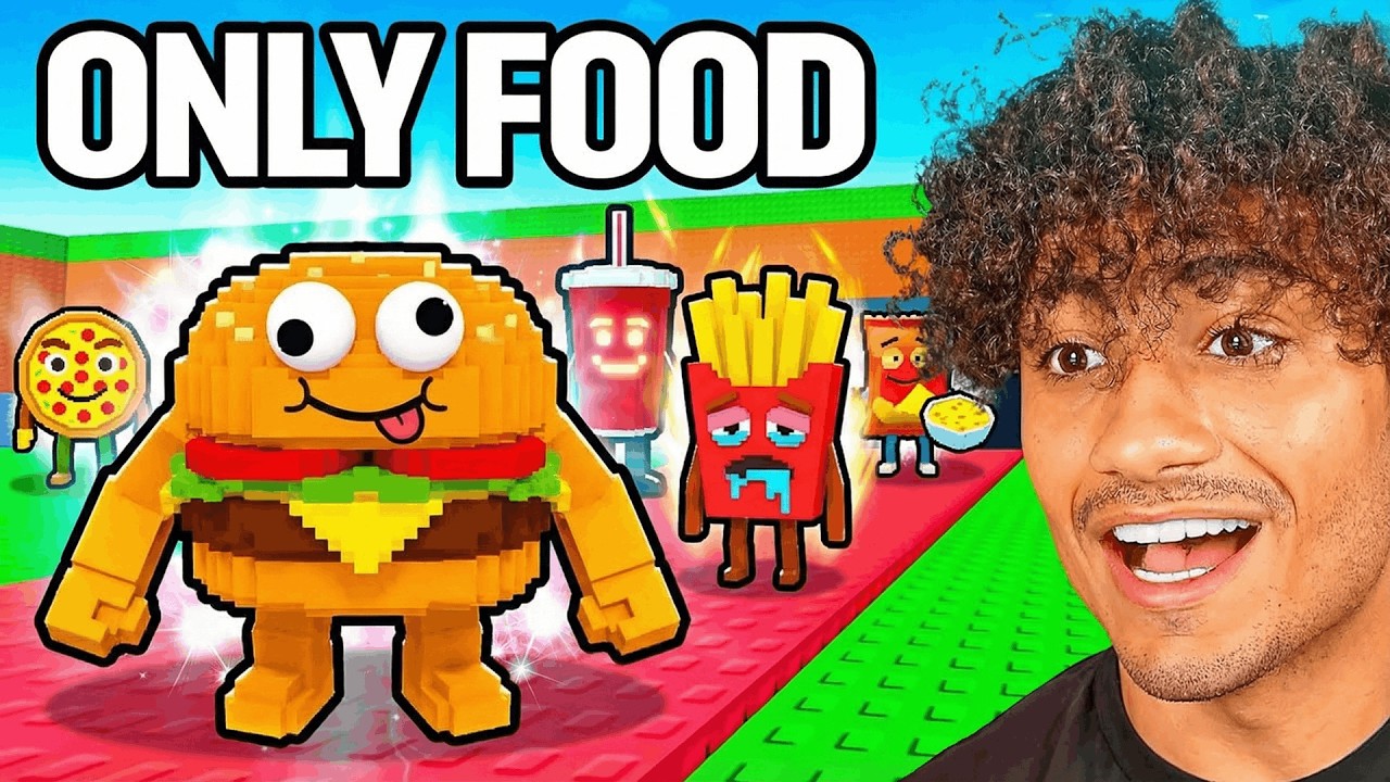$0 To $1 TRILLION With Only FOOD LUCKY BLOCKS In Steal A Brainrot..