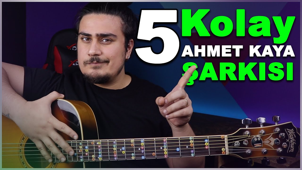 1 RİTİM, 5 AHMET KAYA ŞARKISI! (Kolay Gitar Şarkıları Dersi)