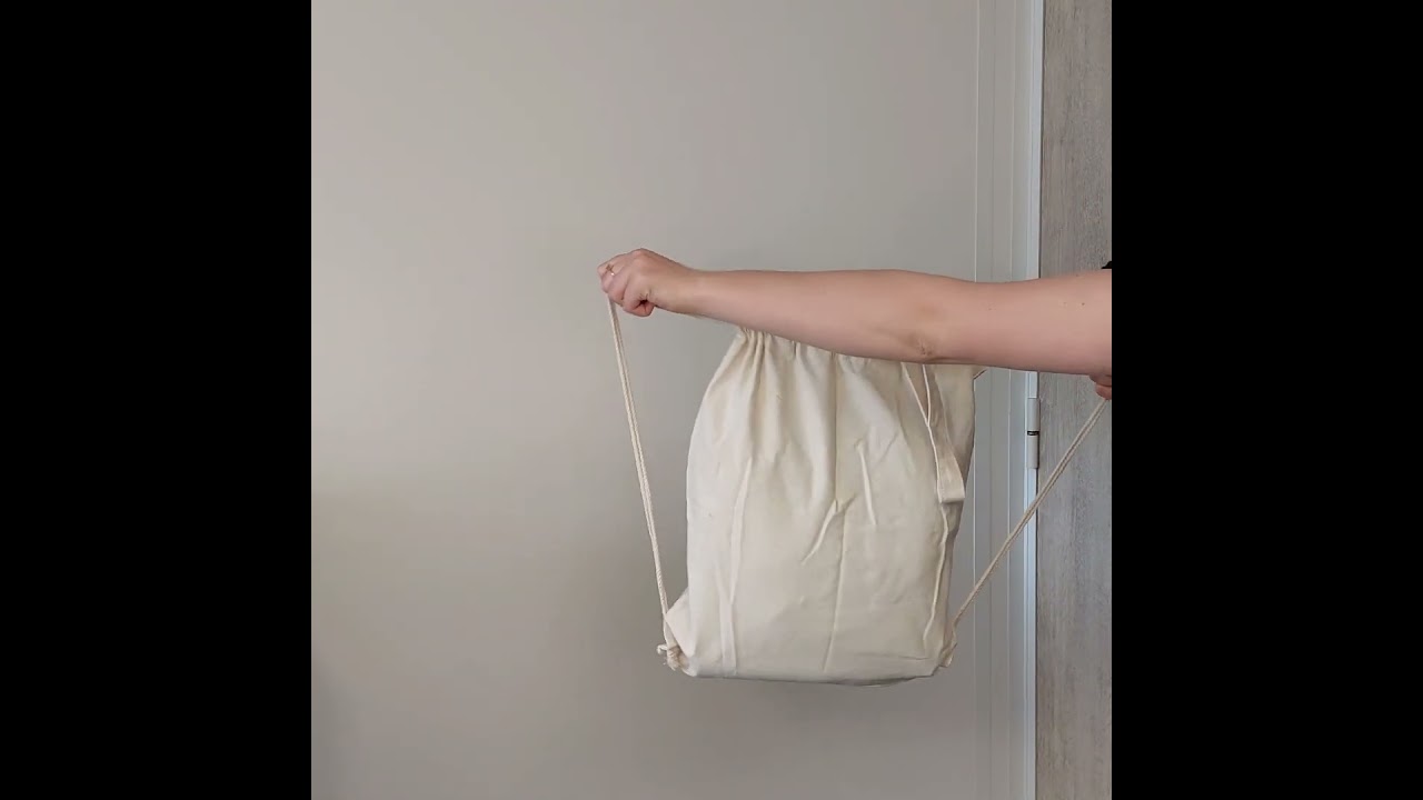Sac &agrave; cordon en coton biologique 140 gr/m&sup2;
