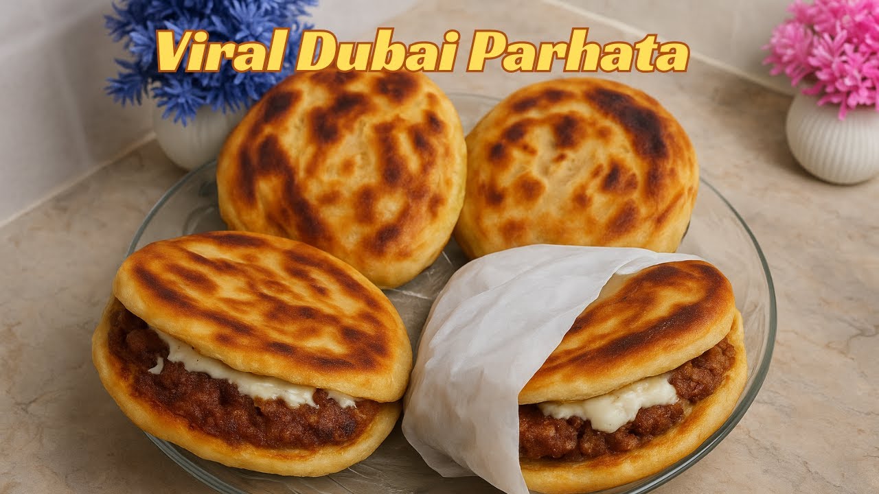 Viral Dubai Parhata Recipe | Crispy Chicken Stuffed Paratha with Mayo & Cheese | Zaika Fatima Ka