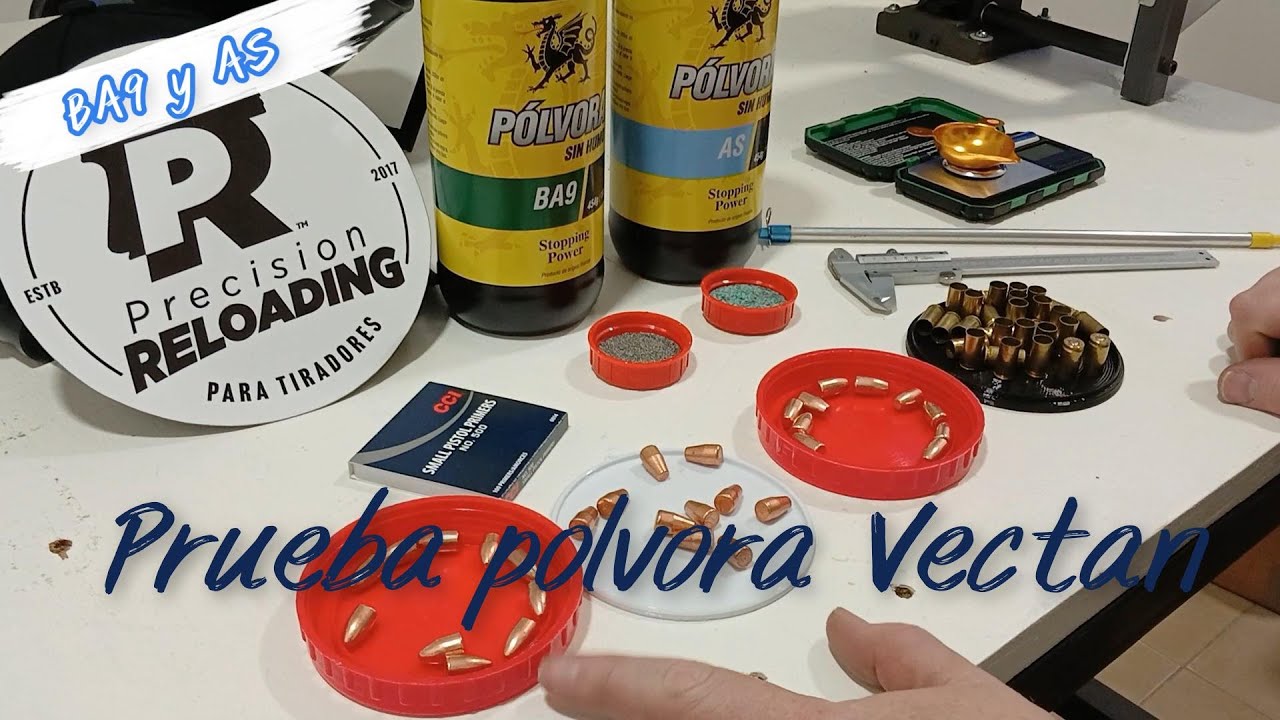 Pólvora Vectan, revisión, tipos, recarga, prueba en polígono, medición de velocidades y conclusiones