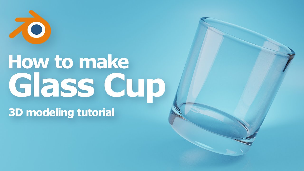 How to make a glass cup 3D model | Blender Tutorial | 3d modeling timelapse
