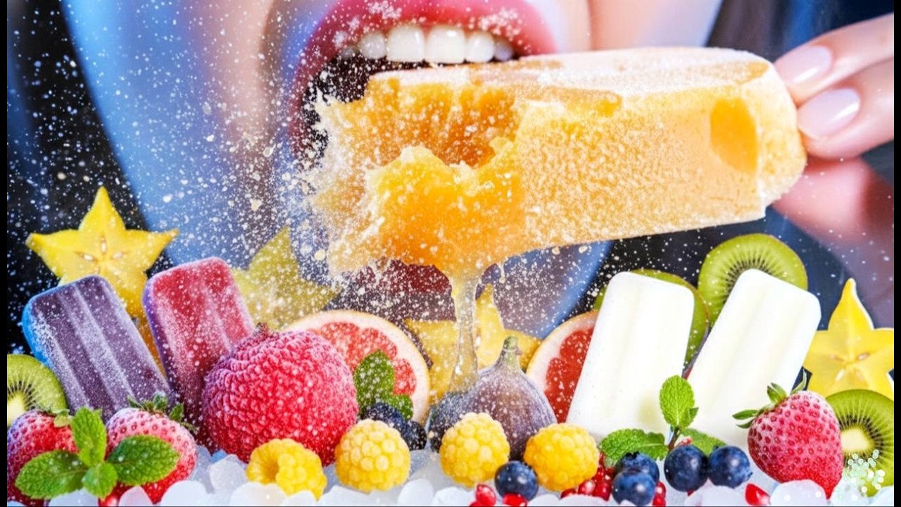 ASMR MUKBANG | ASMR EATING | FROZEN FRUIT ASMR | EATING SHOW | ASMR DESSERTS | FROZEN FRUIT