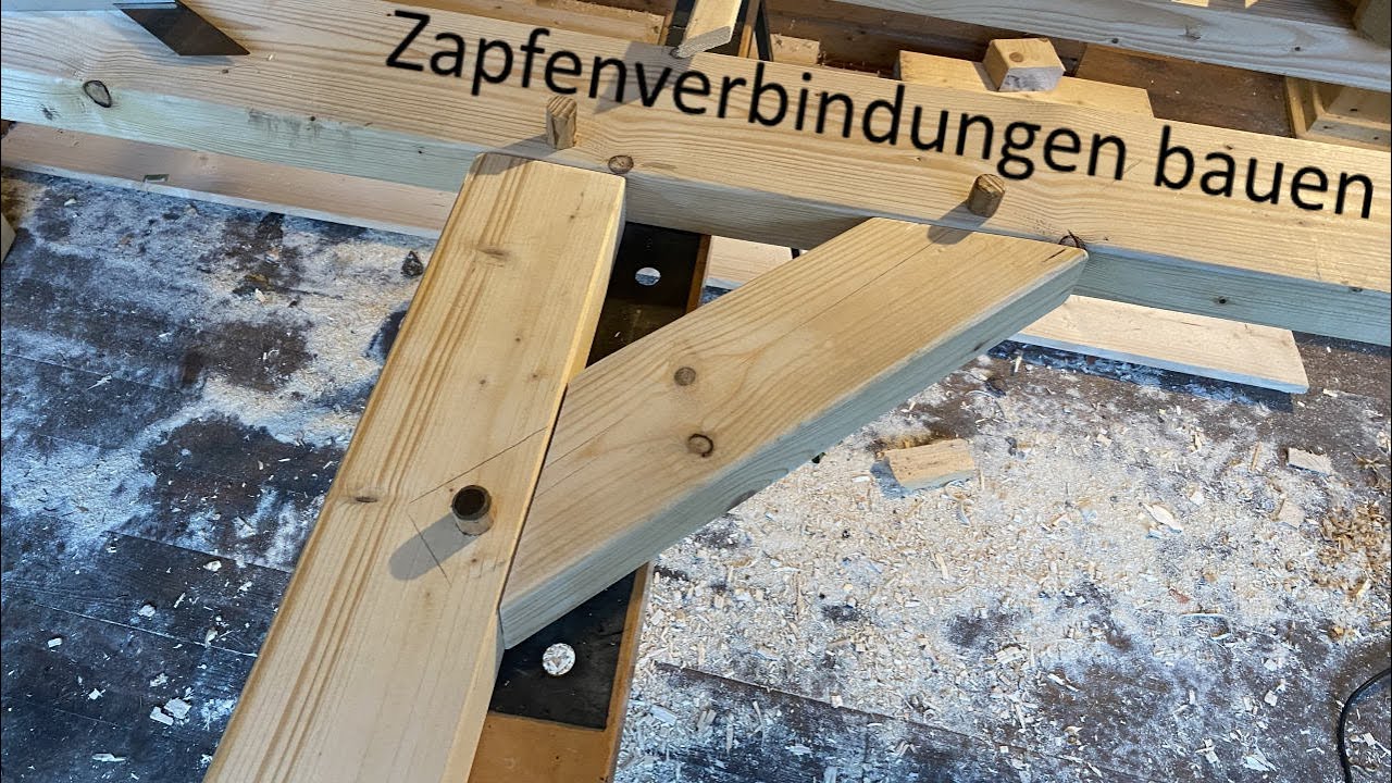 Klassische Zapfen Kopfband & Holznägel für Terassenüberdachung