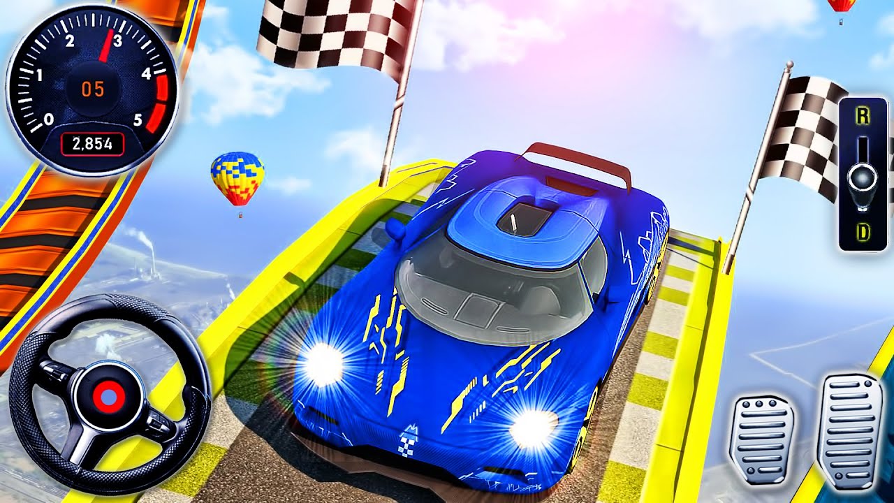 Superhero Impossible Car Tracks Racing 3D - GT Mega Ramp Car Stunts Driving - Android GamePlay