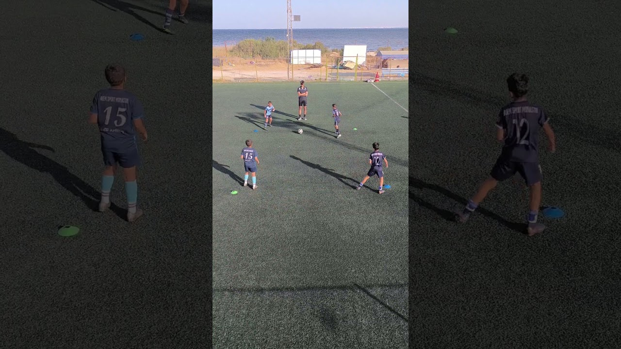 warm up passing drill U10 U9 U8 exercice &eacute;chauffement de passe appel de balle #training #football