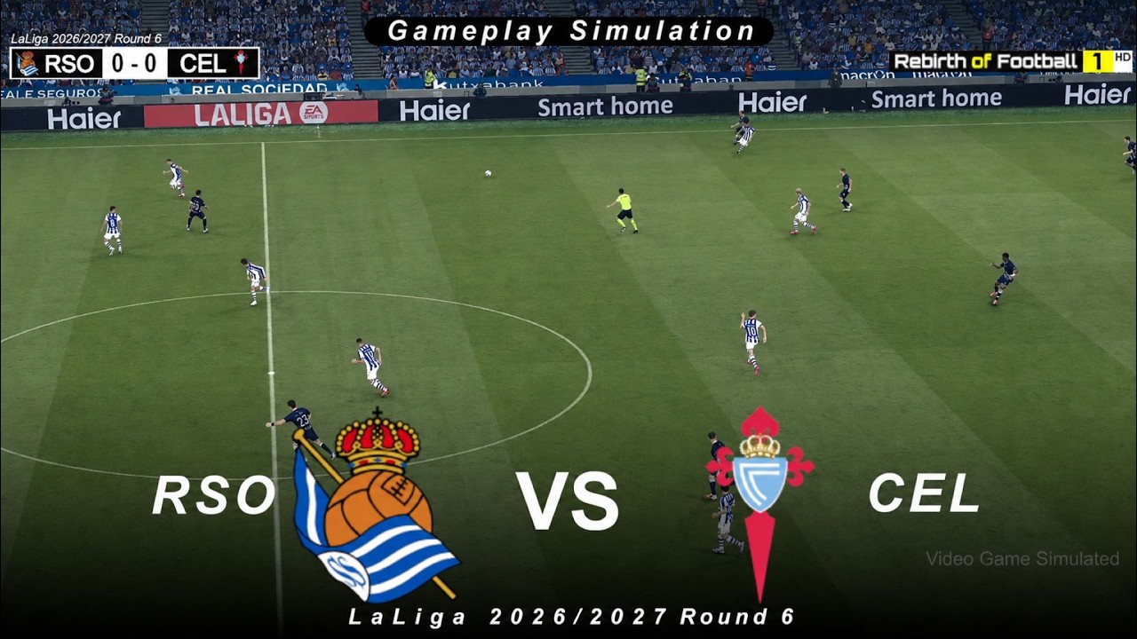 🔴LIVE | Real Sociedad vs Celta (PES 2021) LaLiga 2026/27 Round 6 - Gameplay Simulation