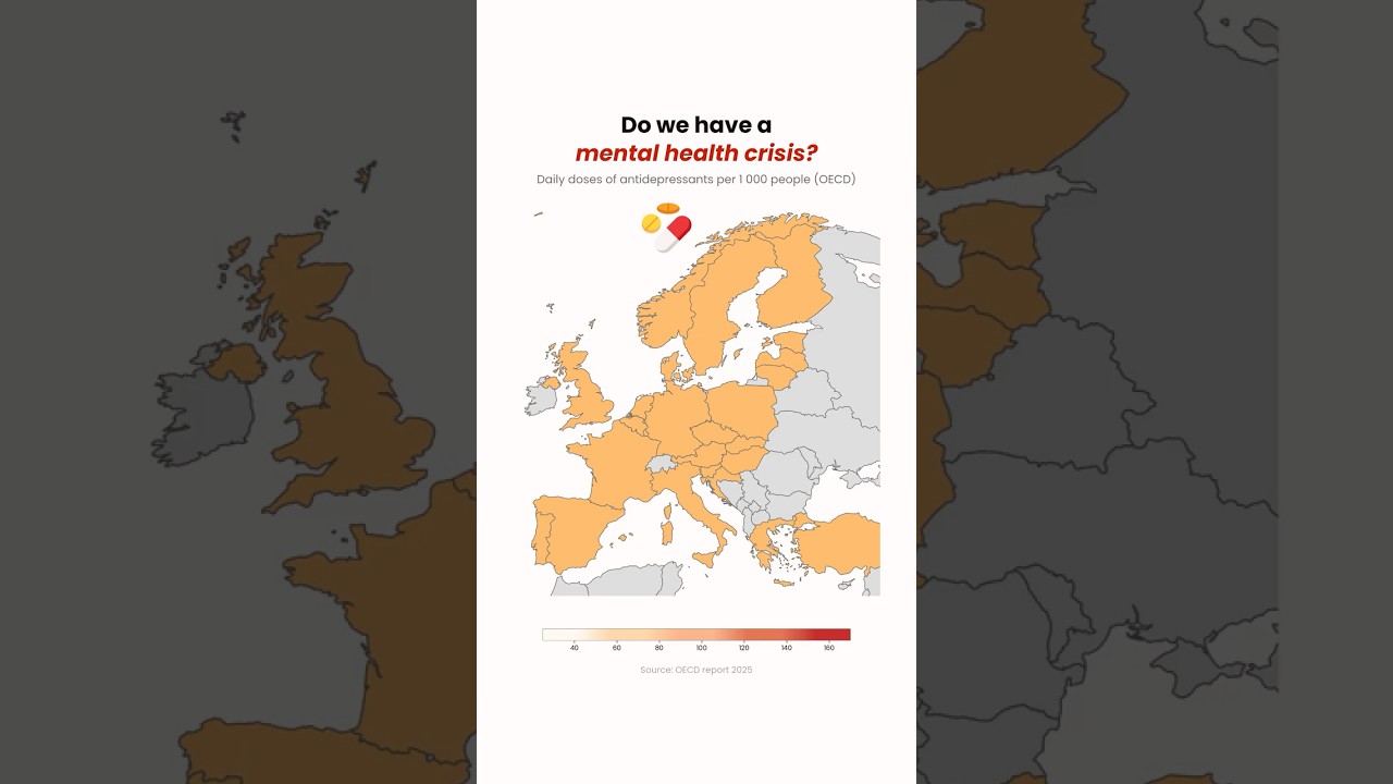 Do we have a mental health crisis? 💊 #map #europe #health #mentalhealth