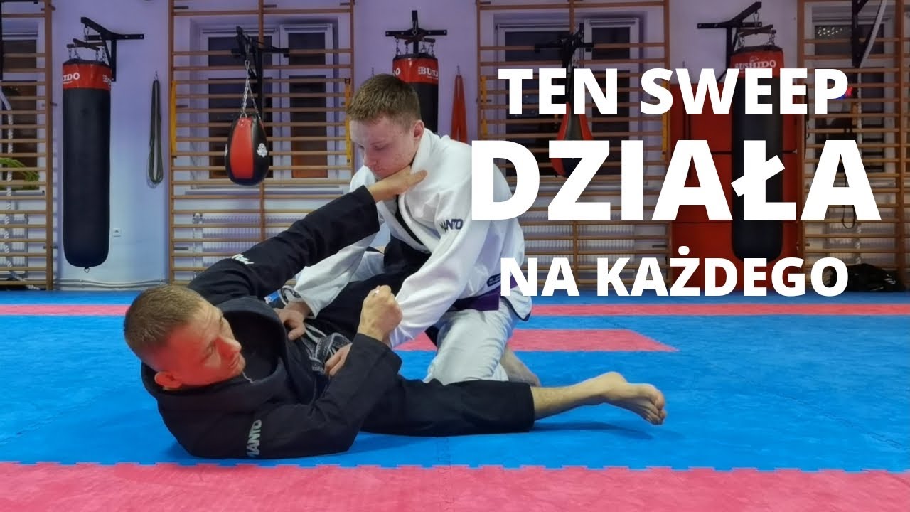 Przetoczenie nożycowe z zamkniętej gardy - scissor sweep | Technika BJJ