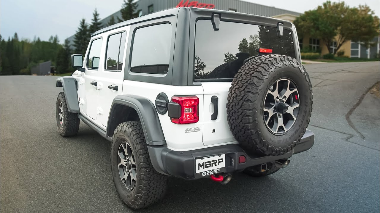 JEEP WRANGLER JL // MBRP 2,5-дюймовая задняя ось, двойной задний выход, обзор