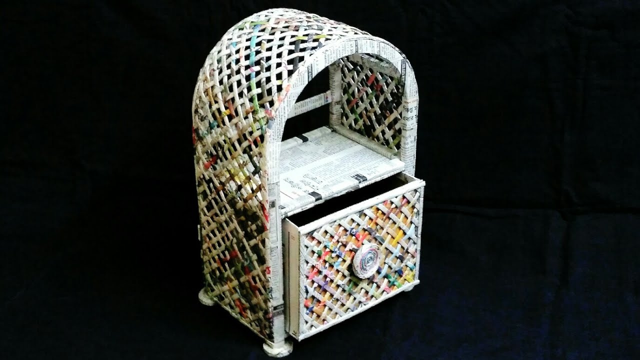 How to make a Newspaper Rack /Drawer, also using Cardboard (UNIQUE)