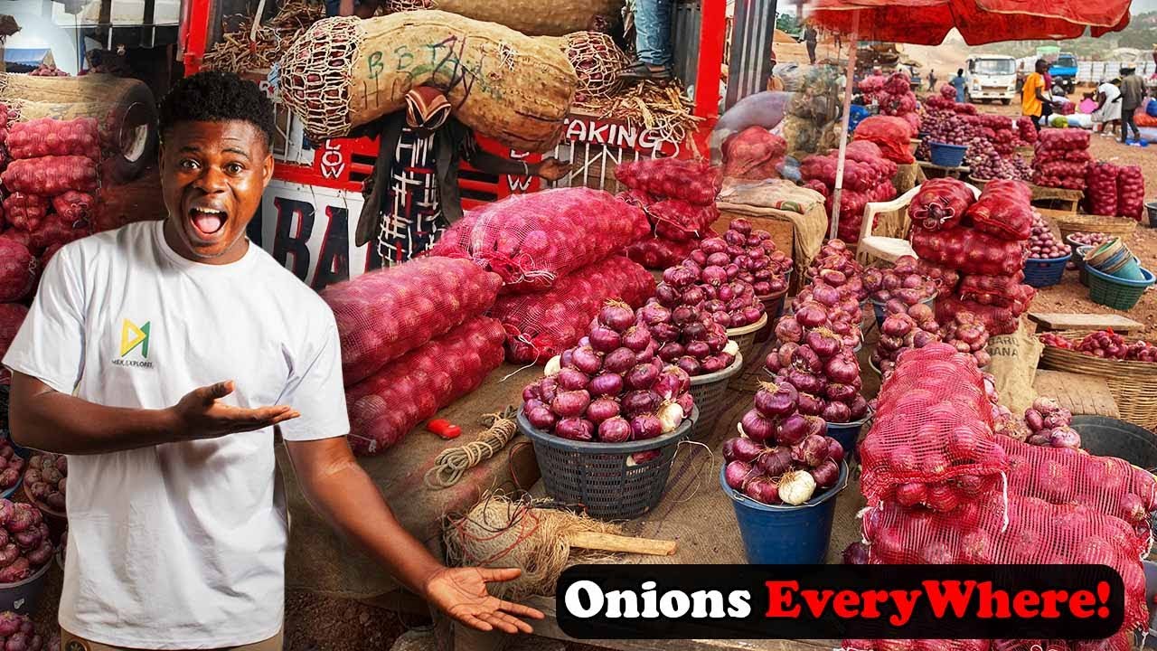 I Discovered Ghana's Largest Onion Market 🇬🇭(Dominase)