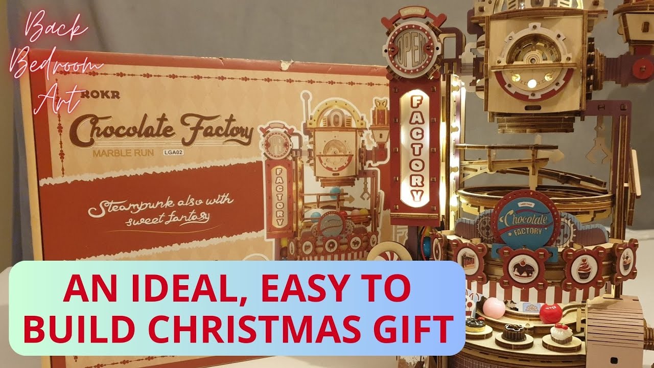 Easy To Build, Fun Christmas Gift, Marble Run Chocolate Factory Model Kit.