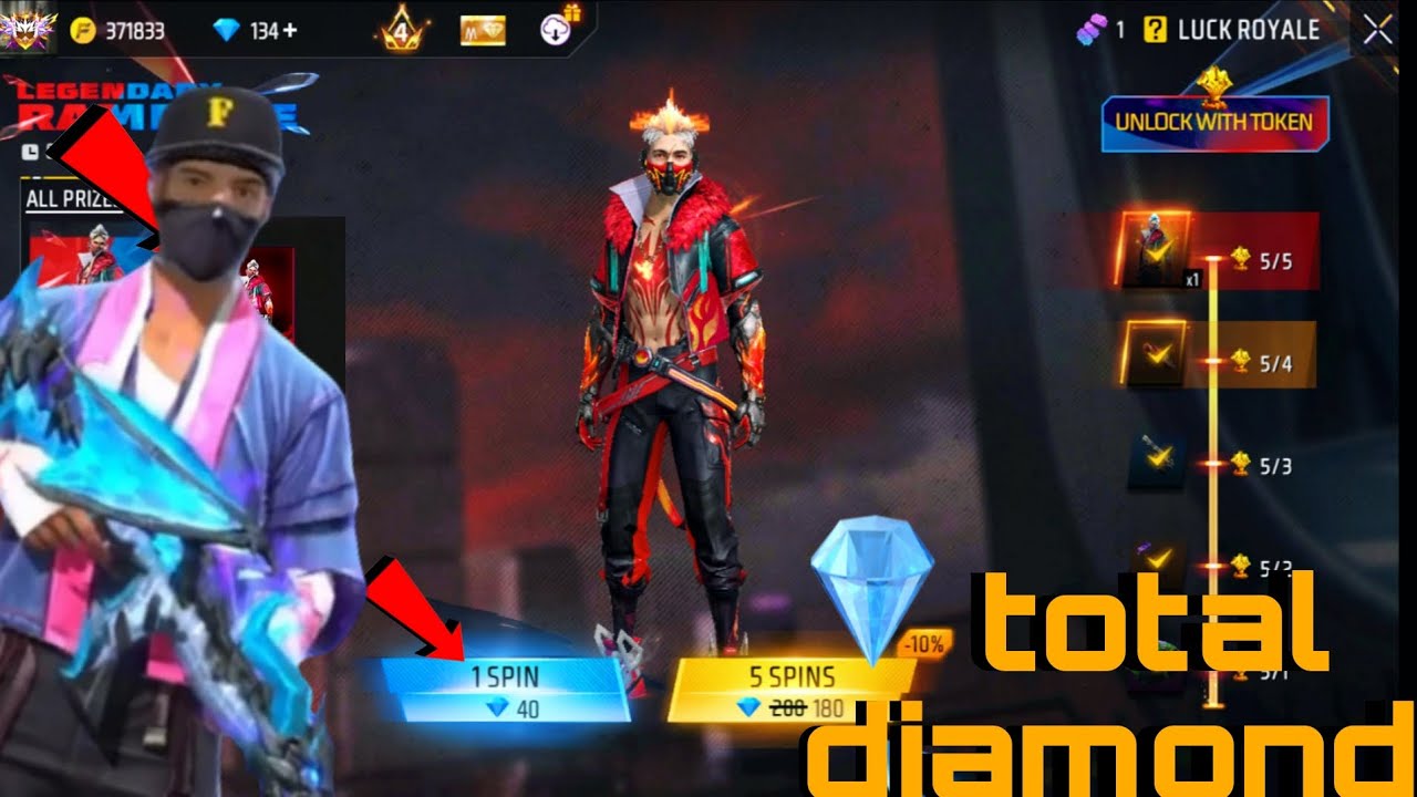Rampage bundle event spin in free fire #freefire 